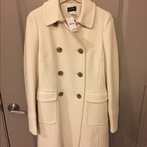 NWT winter white belted coat from JCrew  - size 2T